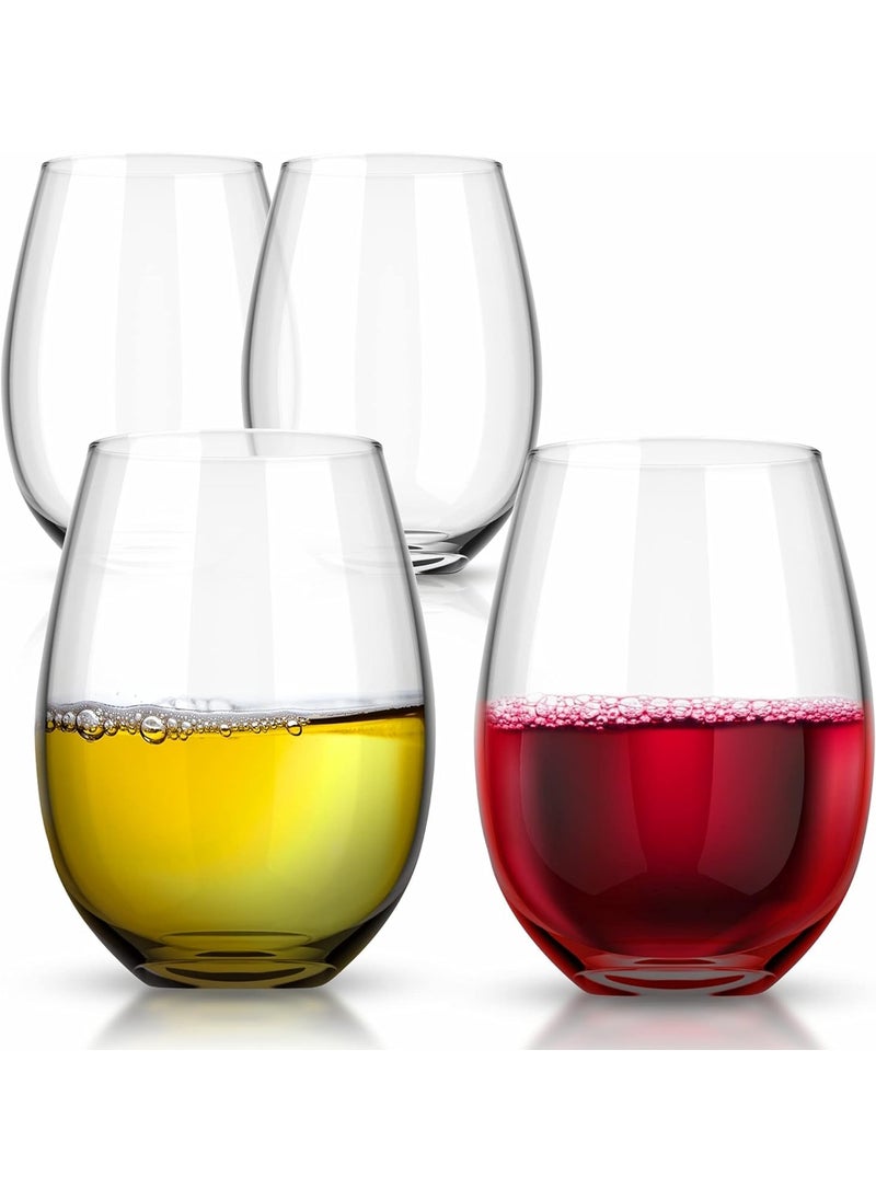 BLISS START BLISS START Classic Stemless Wine Glasses LeadFree Drinking Glasses Ideal for Red and White Wine Cocktail Juice Water Kitchen Glassware 400 ML 6 PCS  - Image 2