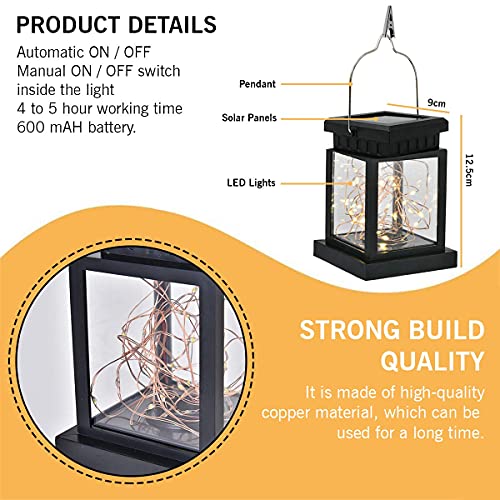 Epyz Solar Light Outdoor 30 LED Lantern for Garden Decorative Landscape Festival Decoration Lighting Balcony Pathways with Auto On/Off IP65 Waterproof Portable Lamp [ Pack of 1, Warm Yellow ] - Image 5