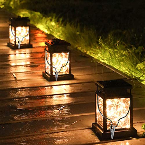 Epyz Solar Light Outdoor 30 LED Lantern for Garden Decorative Landscape Festival Decoration Lighting Balcony Pathways with Auto On/Off IP65 Waterproof Portable Lamp [ Pack of 1, Warm Yellow ] - Image 3
