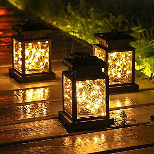 Epyz Solar Light Outdoor 30 LED Lantern for Garden Decorative Landscape Festival Decoration Lighting Balcony Pathways with Auto On/Off IP65 Waterproof Portable Lamp [ Pack of 1, Warm Yellow ] - Image 1