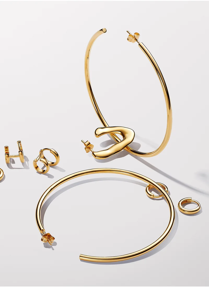 باندورا 14K Gold Plated Hoop Earrings