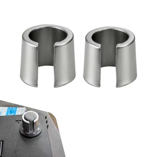 winterrock 2PCS Car Battery Post Shims Pure Lead Anode Cathode Vehicle Terminal Sleeves Auto Battery Terminal Positive Negative Post Converter Adapter Universal Car Batteries Posts Extender - Image 1