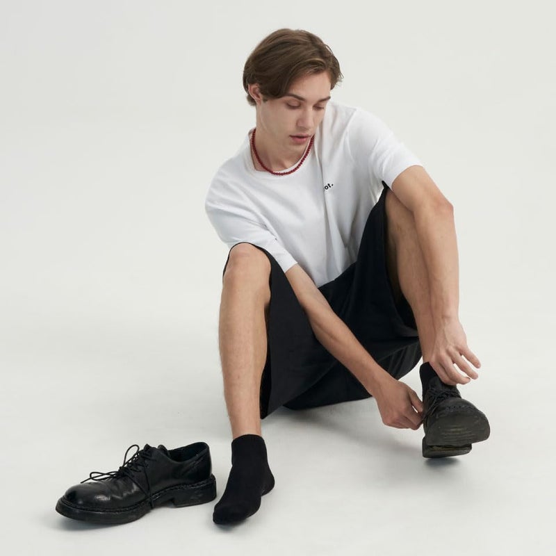 MONFOOT جوارب كاحل رقيقة من القطن للرجال/النساء 10 أزواج، أسود، عبوة كبيرة - Image 5