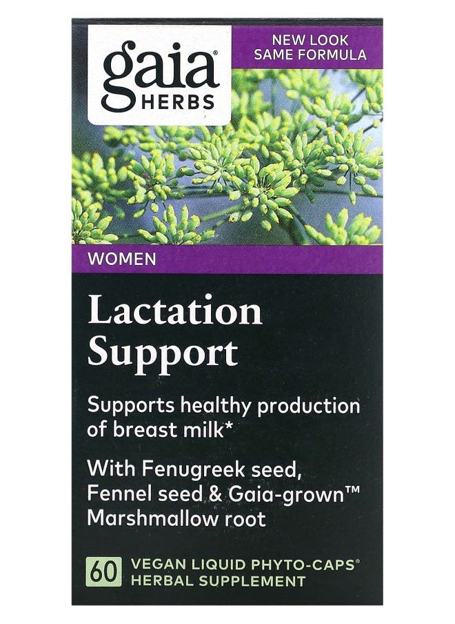 Gaia Herbs Lactation Support for Women 60 Vegan Liquid PhytoCaps 