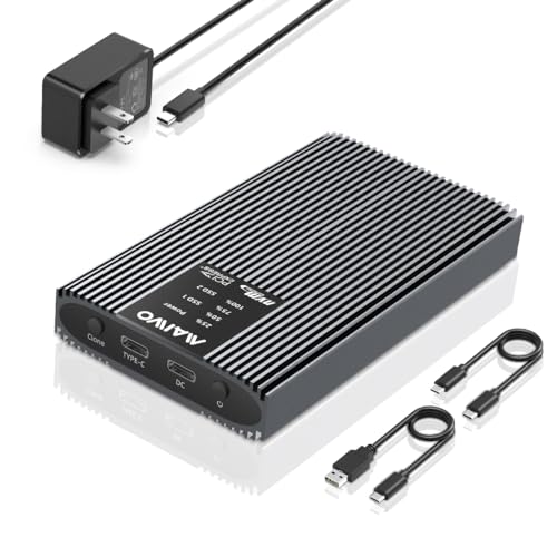 MAIWO M.2 NVMe SSD Cloner, Dual Bay PCIe NVMe Enclosure Reader, 20Gbps USB3.2 GEN2x2 16TB Capacity, M.2 SSD to USB C Adapter Duplicator, Tool Free Aluminum - Image 1