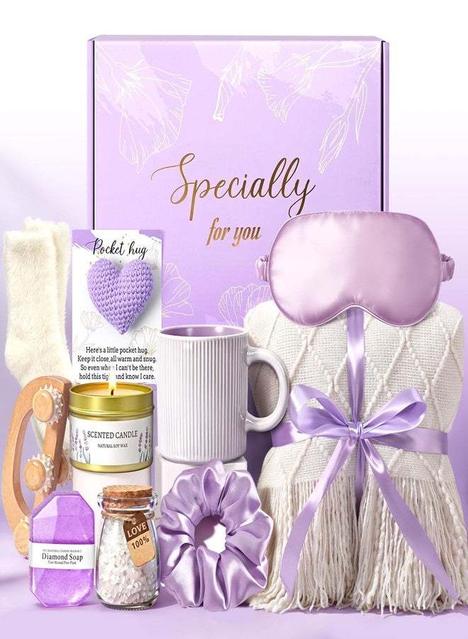Cabtnca Mothers Day Gifts for Women Mom Daughter Garandma, Get Well Gifts for Women, Purple Self Care Package Gift Baskets for Woman, Birthday Gift Gift Set for Mom Sister Friend Wife Girlfriend - Image 1