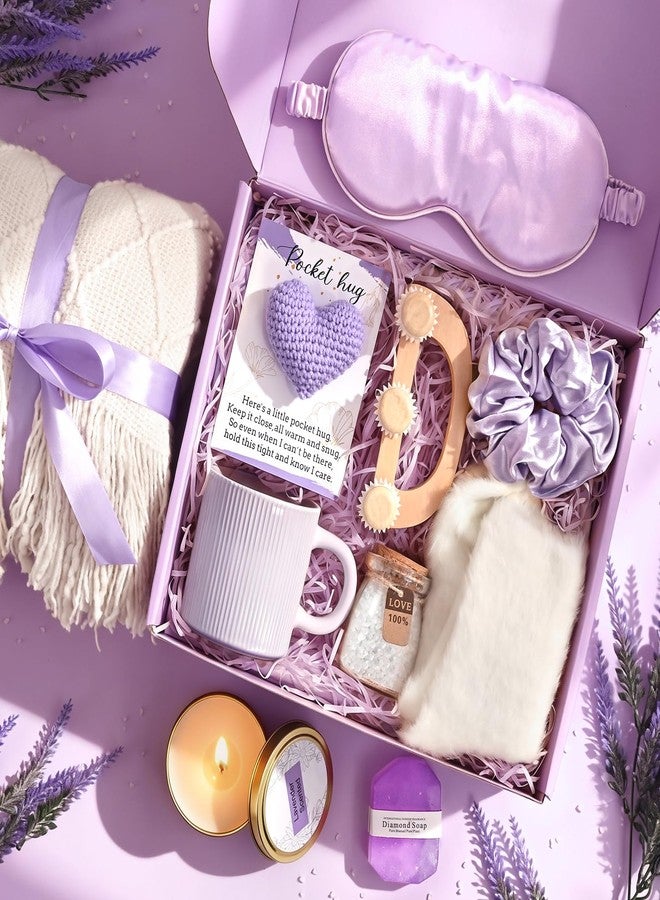 Cabtnca Mothers Day Gifts for Women Mom Daughter Garandma, Get Well Gifts for Women, Purple Self Care Package Gift Baskets for Woman, Birthday Gift Gift Set for Mom Sister Friend Wife Girlfriend - Image 2