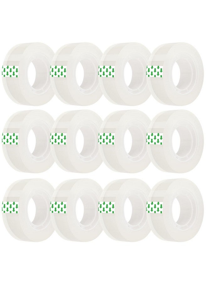 OWLKELA 12 Rolls Clear Tape Refills, Transparent Tape, All-Purpose Transparent Glossy Tape Rolls For Office, Home, School（60U） - Image 1