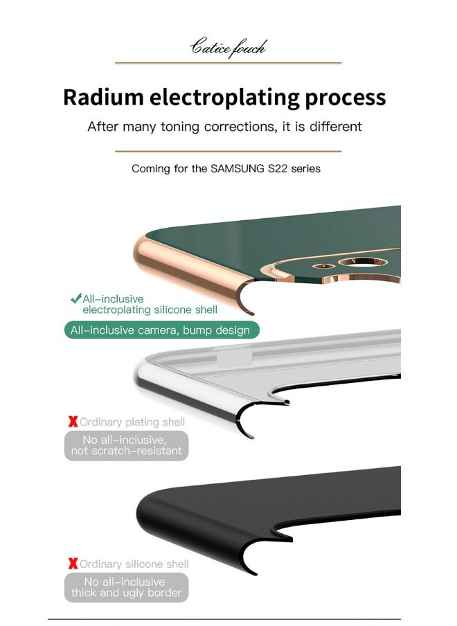 For Samsung A14 4G Phone Case with Hidden Ring Holder, Compatible with MagSafe Charger, Camera Lens Protection,Green