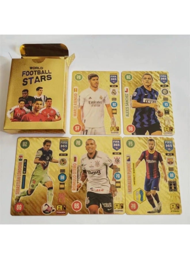 Football Star Card World Cup European League Peripheral Basketball Star Card English Gold Foil Card 55 Cards-Color:Gold 55 Sheets, Minimum Batch Of 200 Boxes  - Image 2
