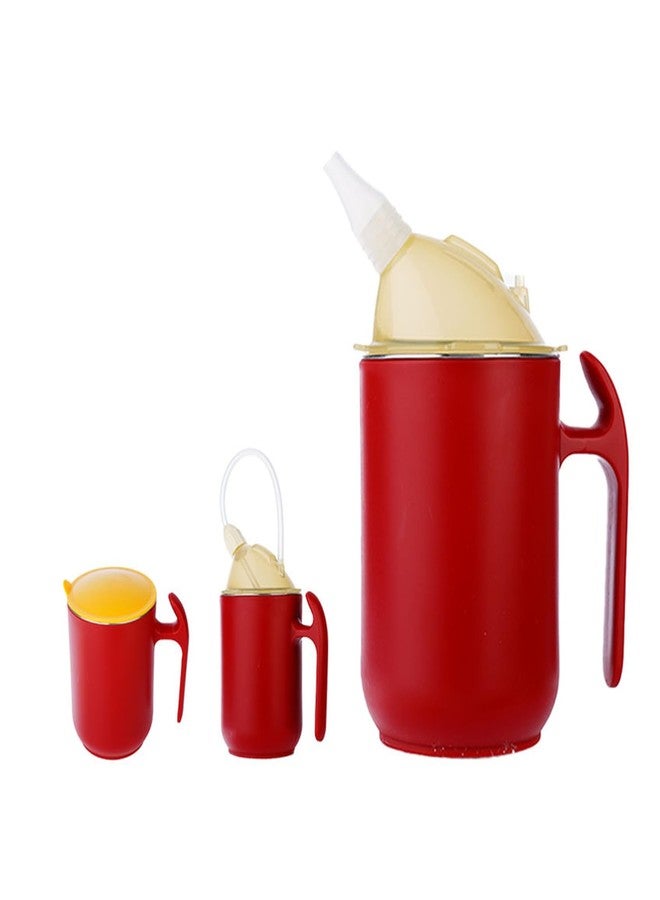 Adult Sippy Cup for Elderly Spill-Proof Cup 400ML Stainless Steel Sippy Cups with Straw Seniors Dysphagia Patient Disabled Maternit for Water Milk and Soup Health Household Supplies Feeding Cups