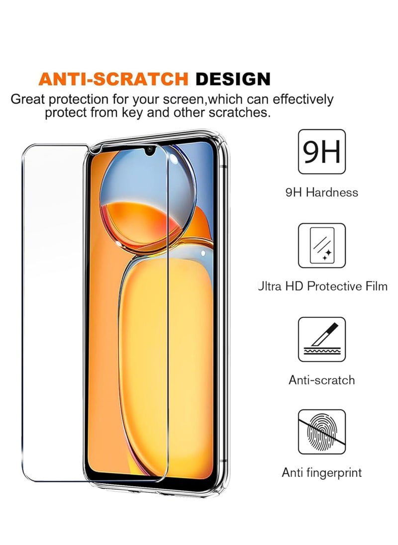 Generic - 2 Pieces Xiaomi Redmi 13C Tempered Glass Screen Protector – High Transparency, Delicate Touch, Anti-Explosion, Smooth Arc Edges, Easy Installation, Screen Protector for Xiaomi Redmi 13C - Image 1