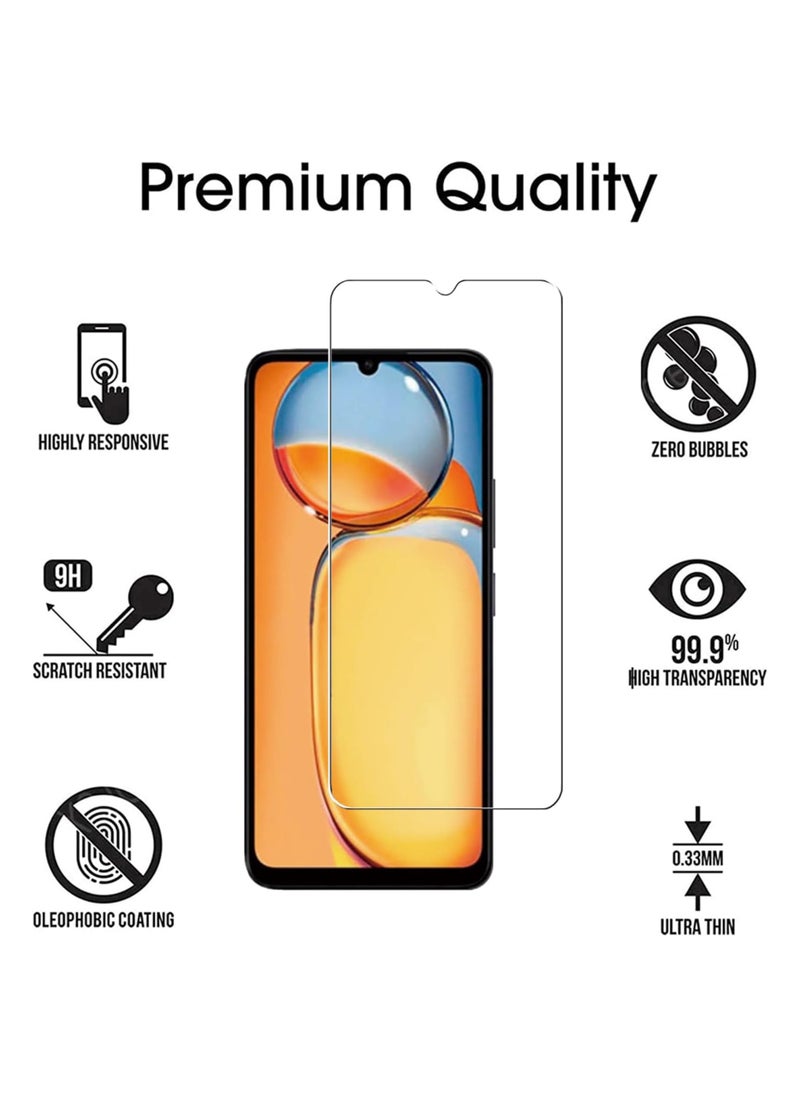 Generic - 2 Pieces Xiaomi Redmi 13C Tempered Glass Screen Protector – High Transparency, Delicate Touch, Anti-Explosion, Smooth Arc Edges, Easy Installation, Screen Protector for Xiaomi Redmi 13C - Image 1