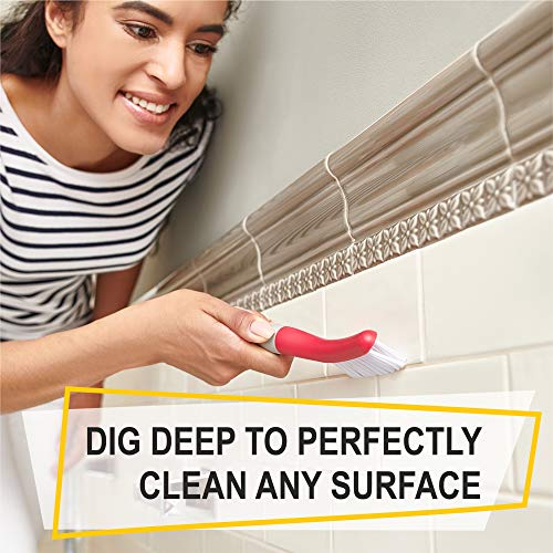 Trazon Scrub Brush Set of 3pcs - Cleaning Shower Scrubber with Ergonomic Handle and Durable Bristles - Grout Cleaner Brush - Scrub Brushes for Cleaning Bathroom, Shower, Tile, Kitchen, Floor, Bathtub, Floor - Image 5