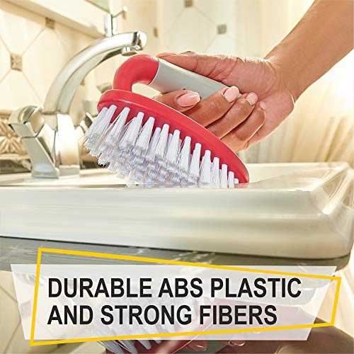 Trazon Scrub Brush Set of 3pcs - Cleaning Shower Scrubber with Ergonomic Handle and Durable Bristles - Grout Cleaner Brush - Scrub Brushes for Cleaning Bathroom, Shower, Tile, Kitchen, Floor, Bathtub, Floor - Image 3