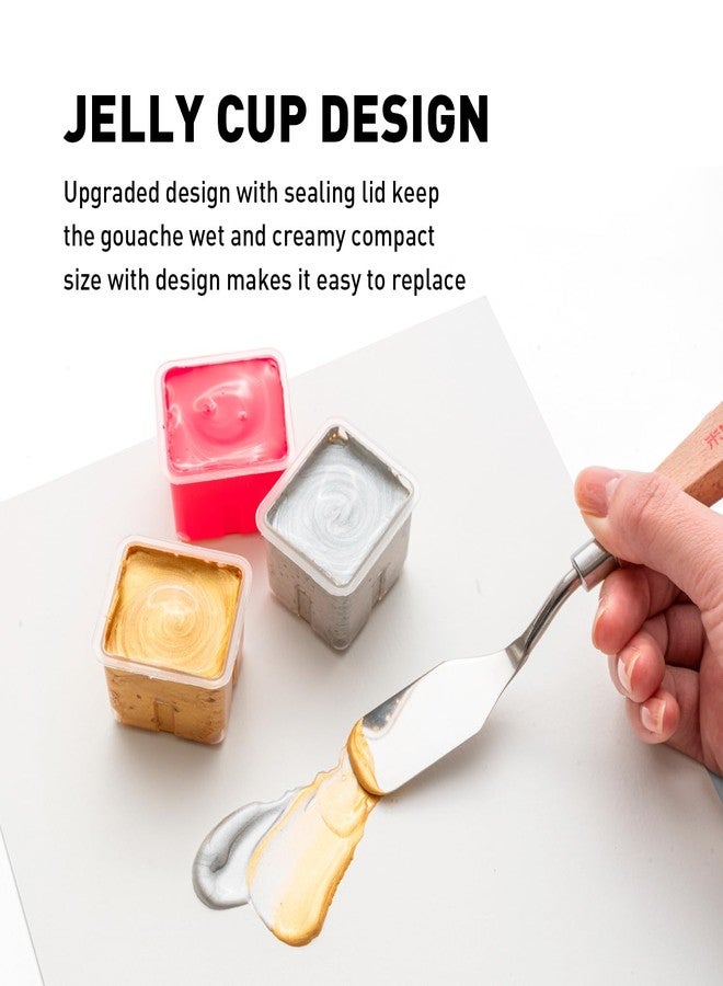 HIMI Gouache Paint Set, 56 Colors x 30g Unique Jelly Cup Design in a Carrying Case Perfect for Artists, Gouache Opaque Art Supplies for Professionals, and More - Image 4