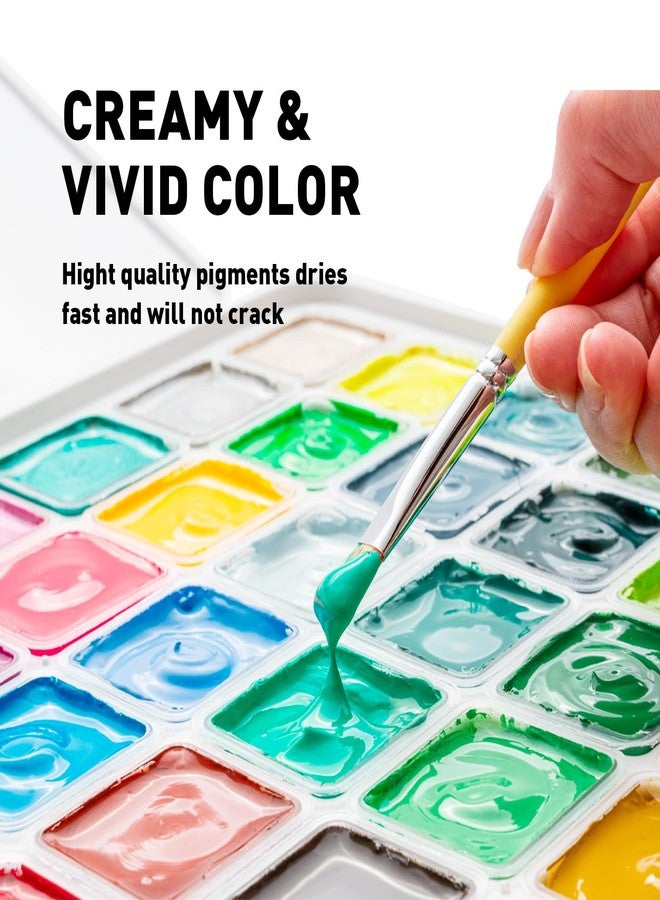HIMI Gouache Paint Set, 56 Colors x 30g Unique Jelly Cup Design in a Carrying Case Perfect for Artists, Gouache Opaque Art Supplies for Professionals, and More - Image 2