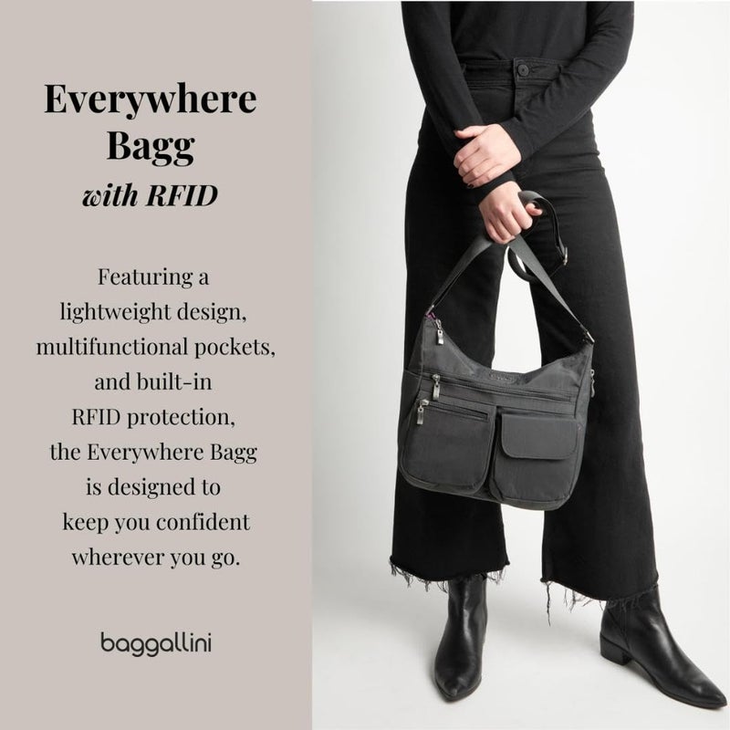 Baggallini Everywhere Bagg - Hobo Crossbody Bag for Women with RFID Wristlet â€“ Water-resistant Travel Bag - Image 2