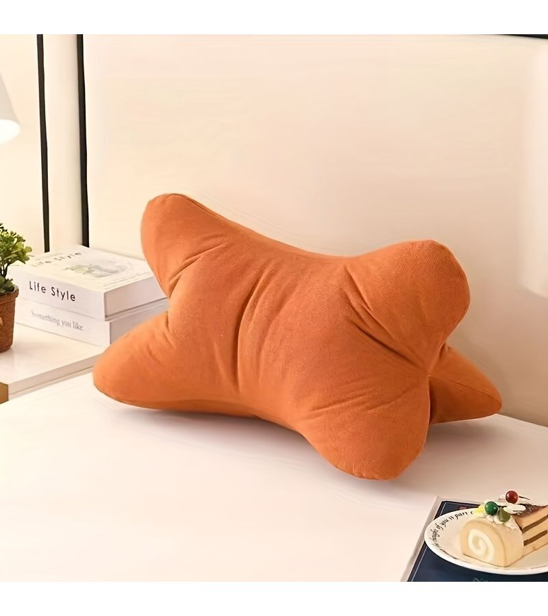 Ergonomic Triangle Pillow Light Rice Coffee - Image 4