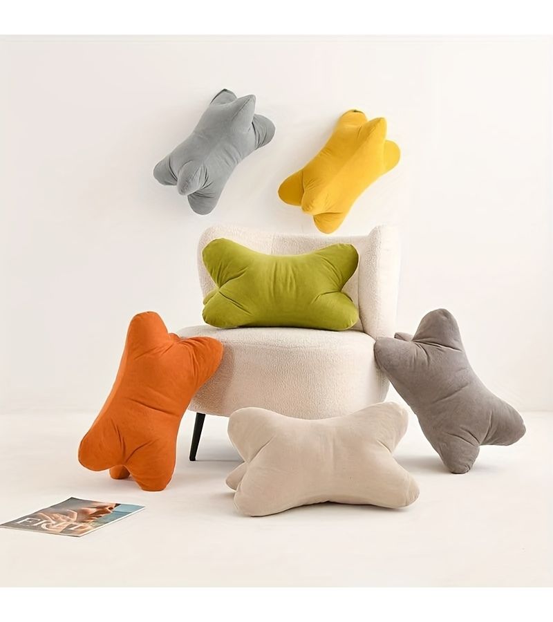 Ergonomic Triangle Pillow Light Rice Coffee - Image 1