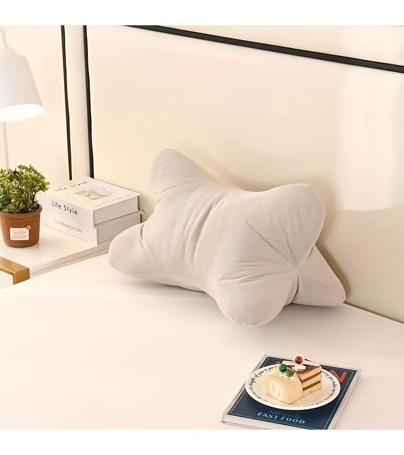 Ergonomic Triangle Pillow Light Rice Coffee - Image 2
