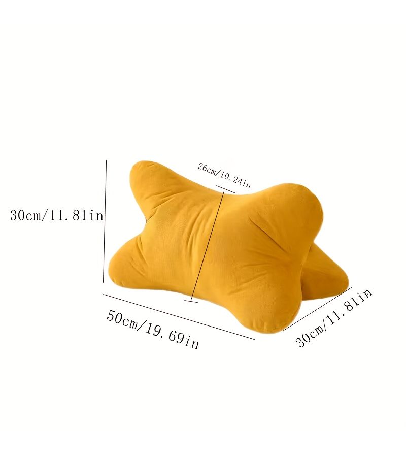 Ergonomic Triangle Pillow Light Rice Coffee - Image 3