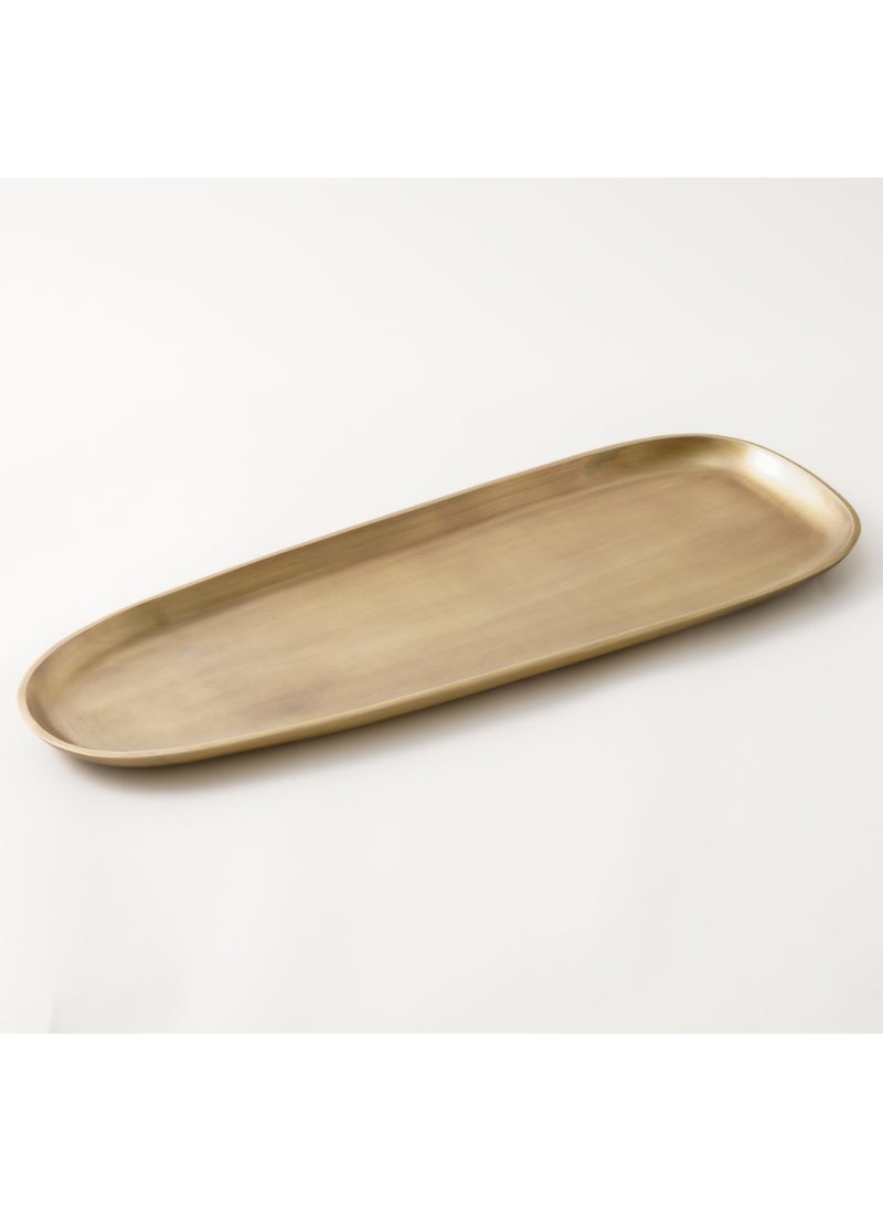 Homez - Homez metal decorative tray in gold 54*19*2cm - Image 1