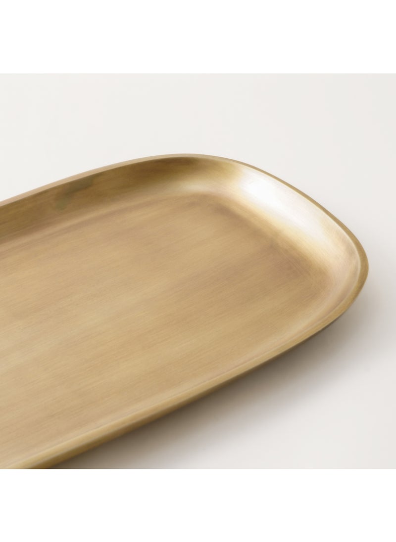 Homez - Homez metal decorative tray in gold 54*19*2cm - Image 1