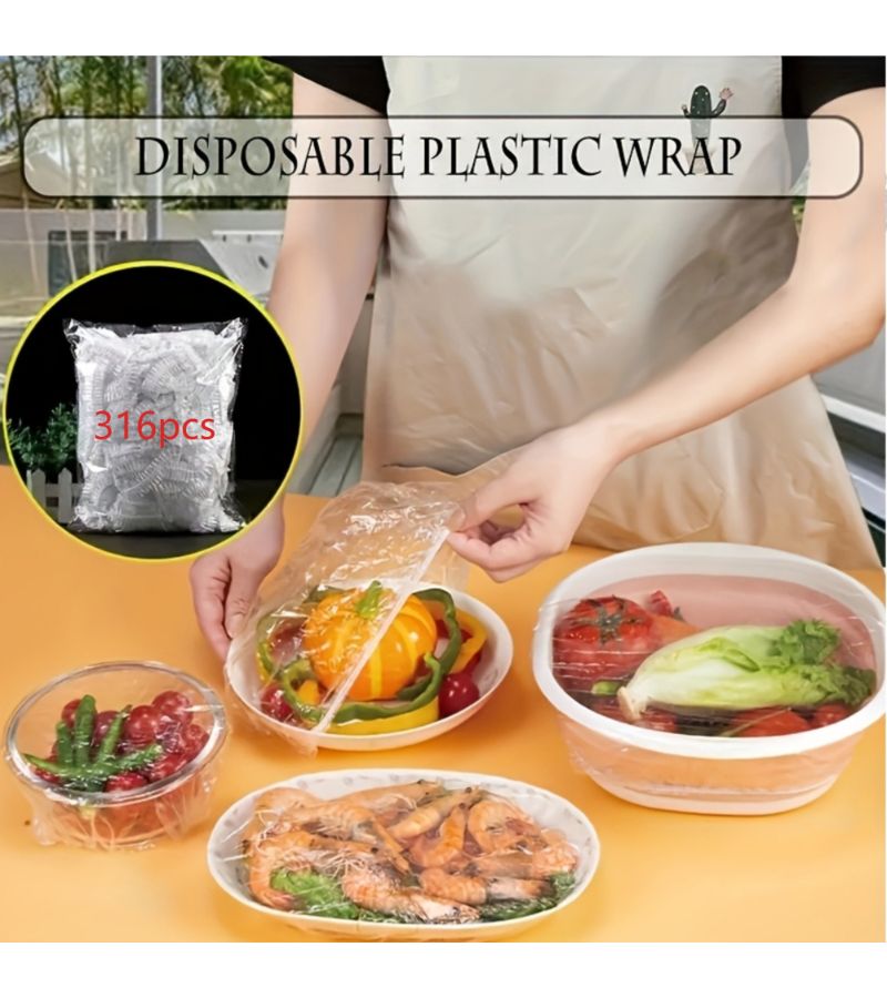 316 Pack Elastic Reusable Plastic Bowl Covers For Kitchen Food Storage - Image 4