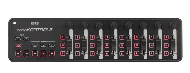Korg سطح التحكم USB النحيف Korg nanoKONTROL2، أسود - Image 1