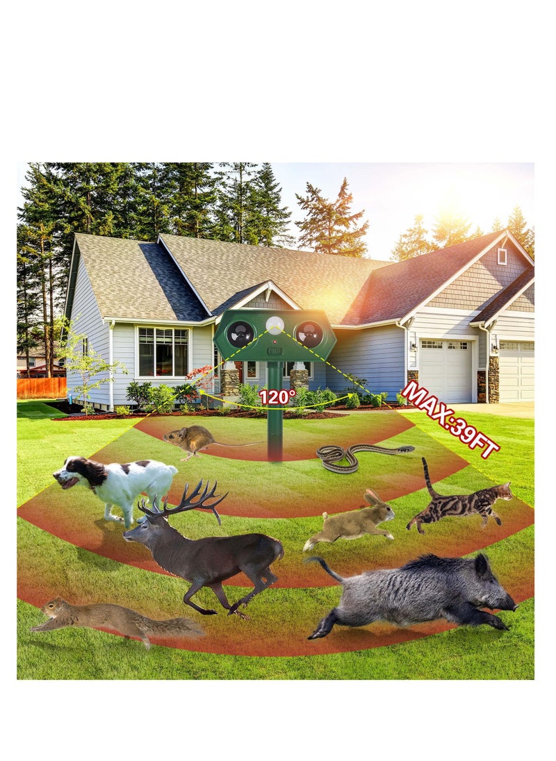 Generic - Solar-Powered Outdoor Animal Repeller - Effective Mole, Snake, Gopher, Vole, and Rat Deterrent for Your Yard and Garden - Waterproof Pest Control Solution. - Image 1
