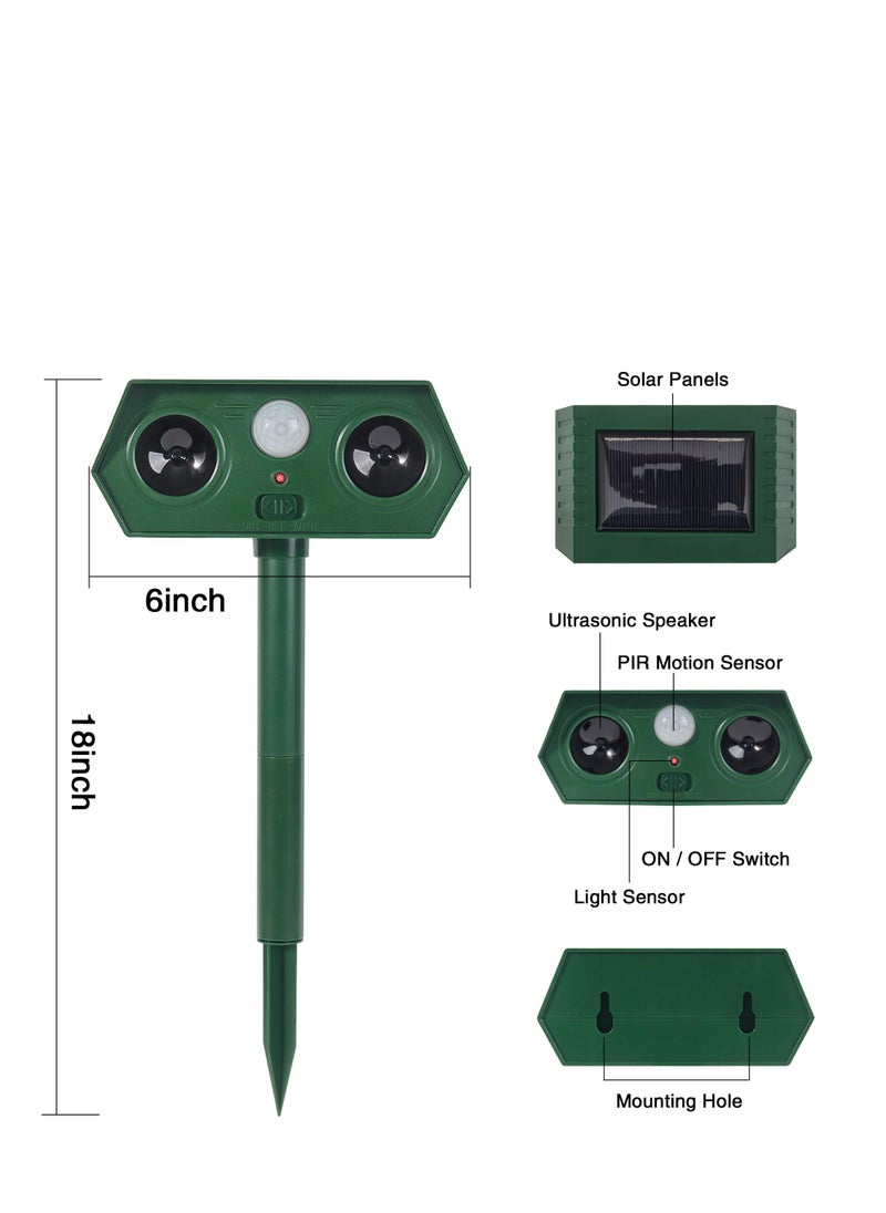 Generic - Solar-Powered Outdoor Animal Repeller - Effective Mole, Snake, Gopher, Vole, and Rat Deterrent for Your Yard and Garden - Waterproof Pest Control Solution. - Image 1