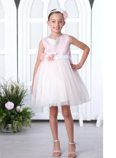 VIA BAMBINO Pink Tulle Dress