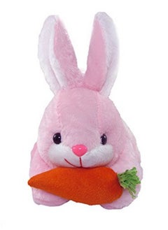 Tickles Tickles Rabbit with Carrot Stuffed Soft Plush Animal Toy for Kids Boys & Girls (Color: Pink Size: 25 cm)  - Image 2