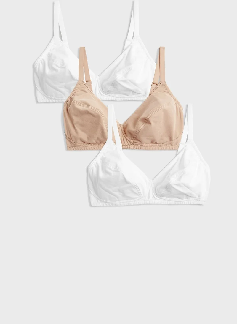 Marks & Spencer 3 Pack Non Wired Full Cup Bra