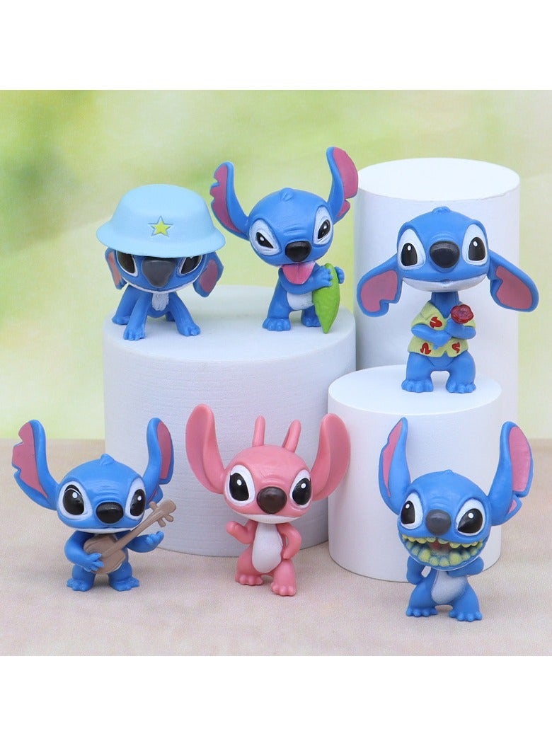 ستيتش 10 قطعة عمل خياطة دمية ، ليلو وخياطة نموذج تمثال دمية ، دمية الكرتون واقعية نموذج الديكور ، عالية الجودة مجموعة الكرتون ، ديكور - Image 5