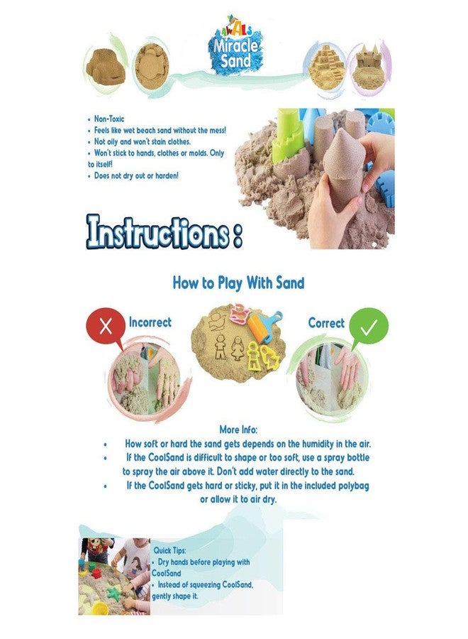 AWALS Miracle Sand for Kids Let Your Child Enjoy Smooth and Non Stick Indoor Art Project Squeezable Sand for Children |Sand Art Craft for Kids |Sand Clay for Kids |( 1 Assorted Color in Box ) - Image 3