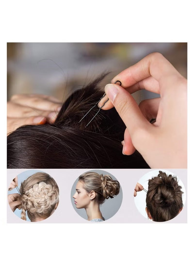 50 Pieces Hair Pins, Bobby Pins U Shape for Women for All Hair Types (6cm) (Brown) - Image 4