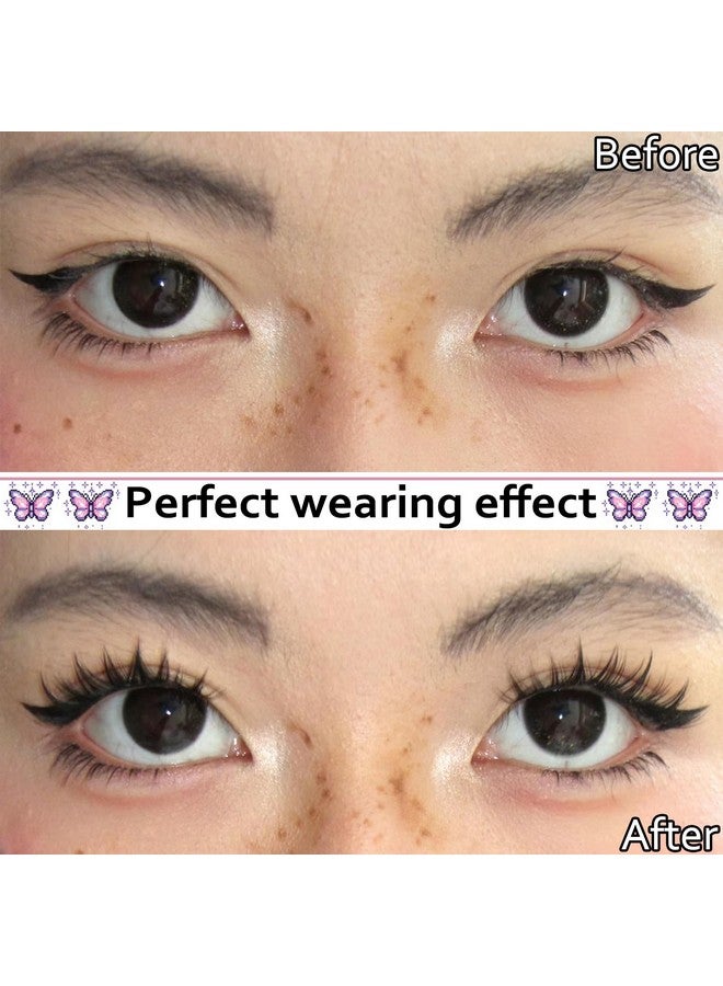 Fyonas Lash Clusters Manga Eyelash Clusters Spiky Cluster Eyelash Extensions 80Pcs C Curl Individual Lashes Volume Anime Lash Clusters with Thin Band Cosplay Lashes DIY at Home (Cutey) - Image 4