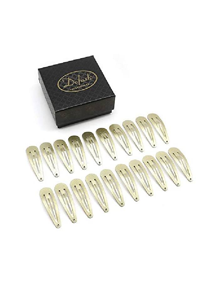 Dofash 20Pcs Snap Hair Clips Hair Grips Metal Hair Clips 5Cm/2In Hair Accessories For Girls （Blonde） - Image 1