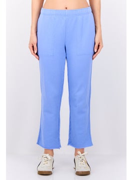 Aerie Women Regular Fit Plain Sweatpants, Blue  - Image 1
