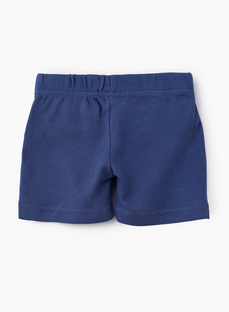 JAM Boys' Solid Navy Blue Cotton Shorts  - Image 2