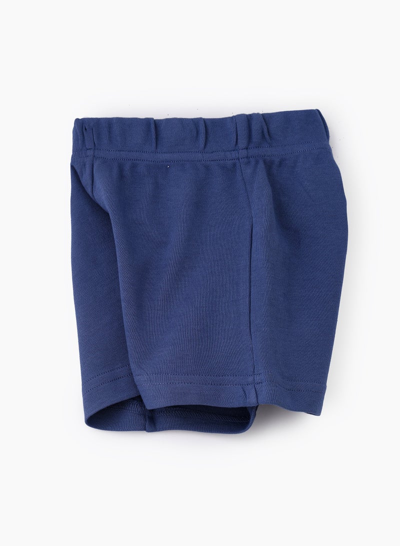 JAM Boys' Solid Navy Blue Cotton Shorts  - Image 3