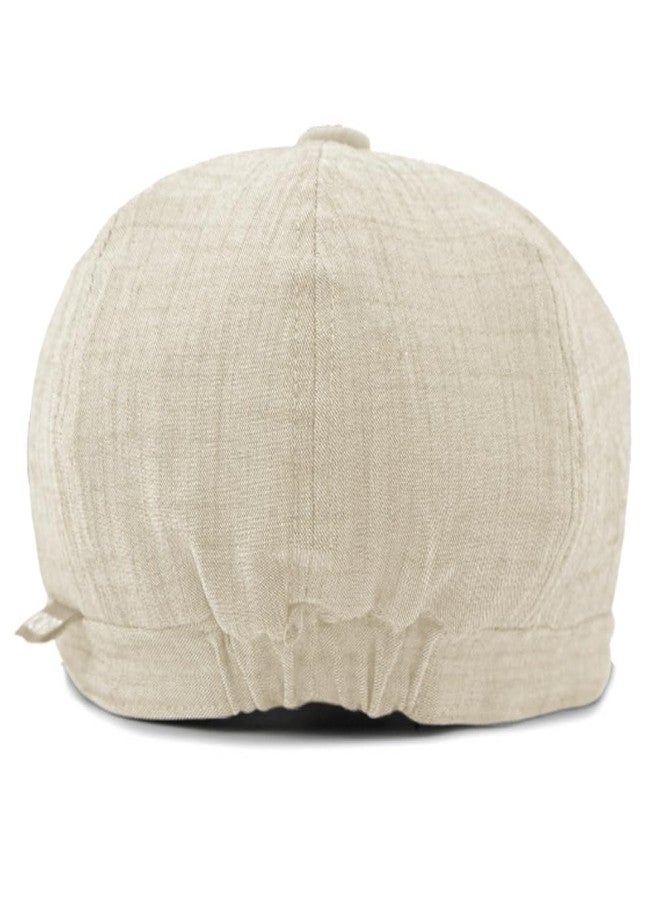 FASHIXD 8-Panel Newsboy Cap for Men Women - Summer Cotton Vintage Baker Boy Hat, Classic Unisex Flat Top for Outdoor Daily (US, Alpha, One Size, Beige) - Image 5