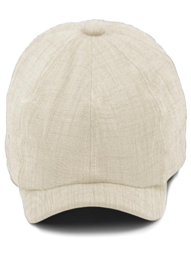 FASHIXD 8-Panel Newsboy Cap for Men Women - Summer Cotton Vintage Baker Boy Hat, Classic Unisex Flat Top for Outdoor Daily (US, Alpha, One Size, Beige) - Image 3