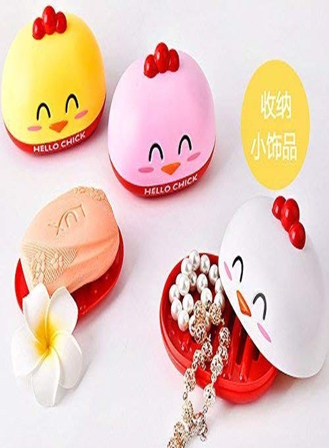 Flywind Soap Dish Holder for Kids, Bathroom Soap Stand Chick Soap Holder Cartoon Plastic Soap Dish Plate Soap Boxs Bathroom Accessories (White) - Image 2