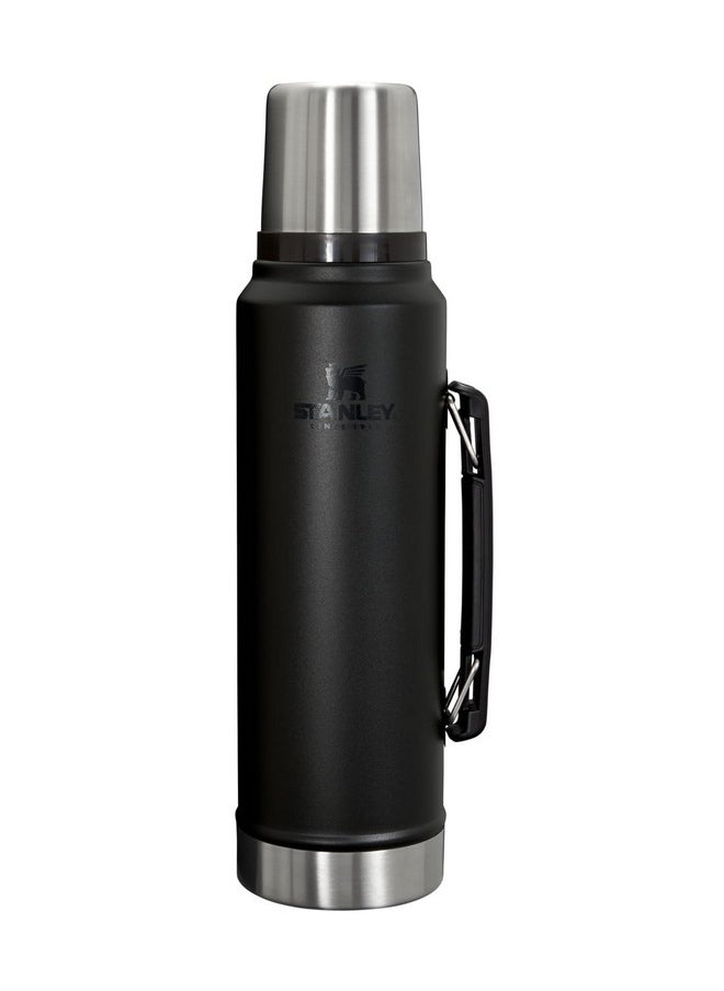 Stanley - Stanley Classic Legendary Vacuum Bottle 20 oz | Wide Mouth with Leakproof Cup Lid | Keep Drinks Hot or Cold | Packable for Travel | Insulated Stainless Steel Thermos | BPA-Free | Black 2.0 - Image 1