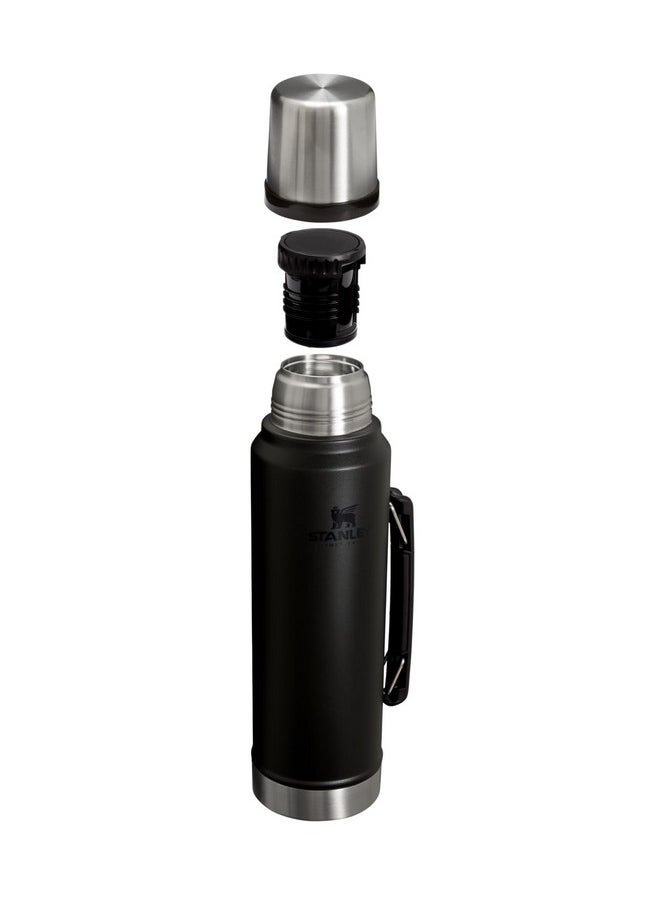 Stanley - Stanley Classic Legendary Vacuum Bottle 20 oz | Wide Mouth with Leakproof Cup Lid | Keep Drinks Hot or Cold | Packable for Travel | Insulated Stainless Steel Thermos | BPA-Free | Black 2.0 - Image 1