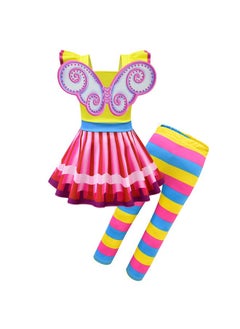 Dressy Daisy Dressy Daisy Fancy Fairy Costumes Dress Up Set with Butterfly Wings and Leggings for Girls Halloween Birthday Party Outfits Size 8 Yellow 290  - Image 2