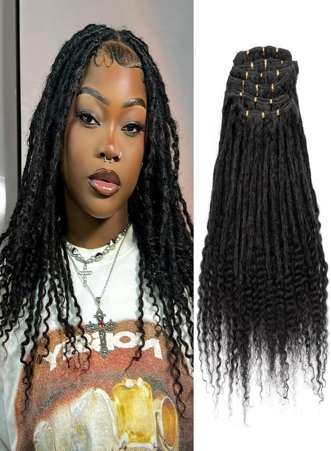 أورجينيا وصلات شعر دريدلوك من أوريجينيا، 0.6 سم، طول 6-18 بوصة، شعر بشري 100%، أطراف مجعدة، وصلات شعر بشري للنساء والأطفال، وصلات شعر دريدلوك دائمة مصنوعة يدويًا، قابلة للصبغ والتفتيح والتجعيد، لون 1B#، طول 10 بوصات، 30 خصلة. - Image 1